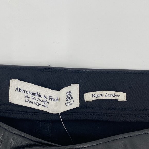 Abercrombie & Fitch Plus Size 20R The 90s Straight Ultra High Rise Vegan Leather - Picture 6 of 12